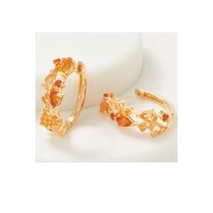 Affinity Gemstone Earrings 14K Gold-Plated Sterling Silver Citrine